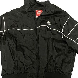 kappa exclusive black windbreaker track jacket